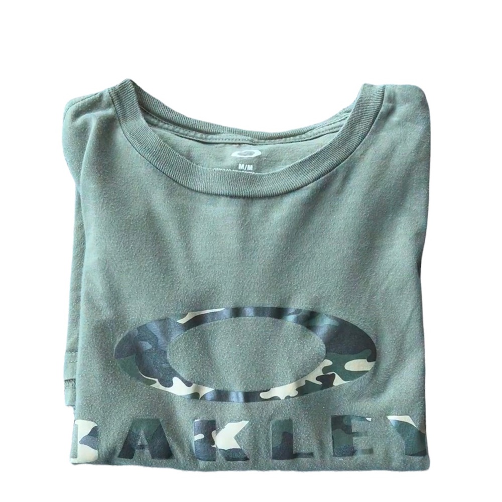 oakley green tee